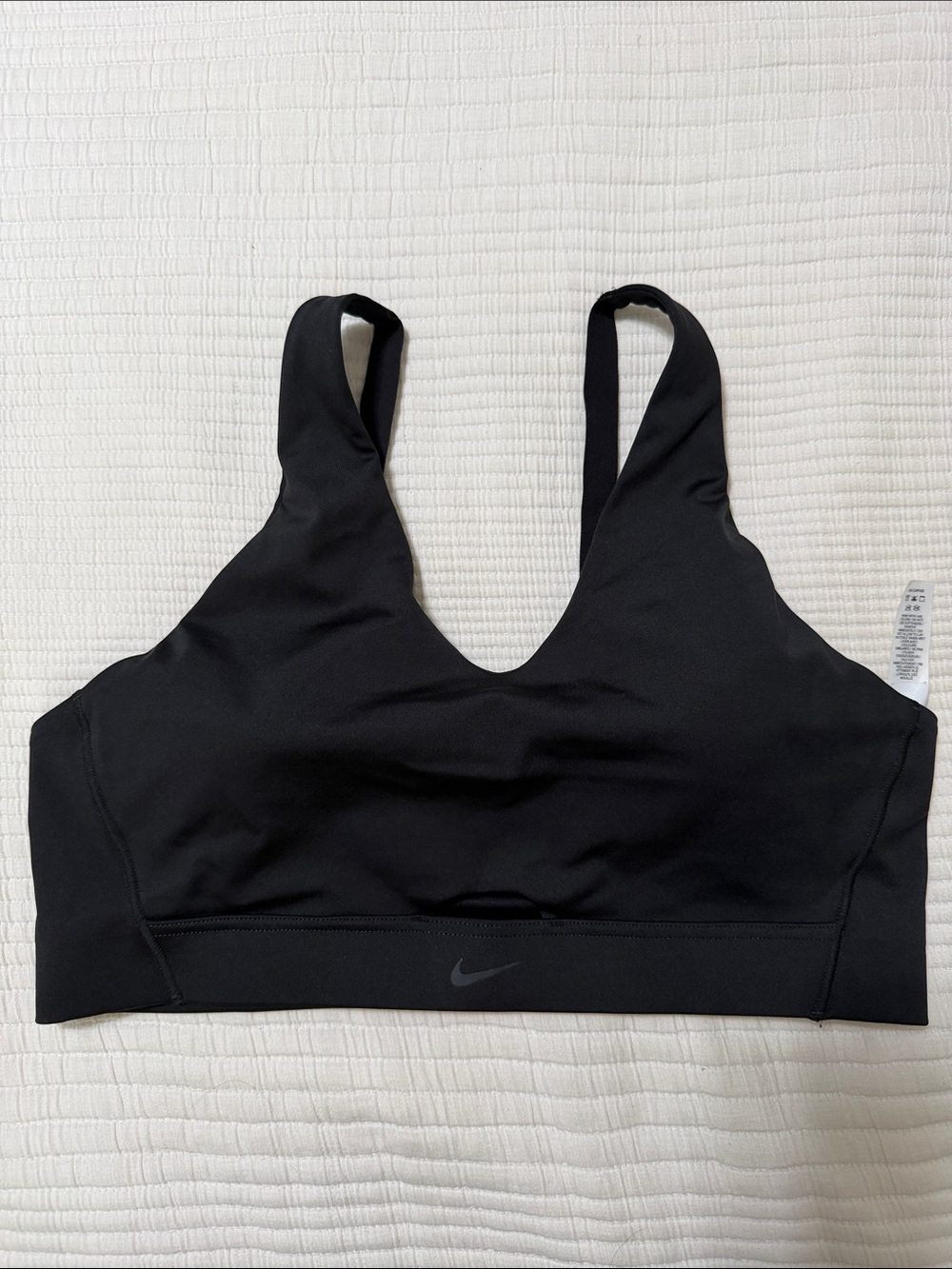 Nike Black V‑Neck Support Sports Bra